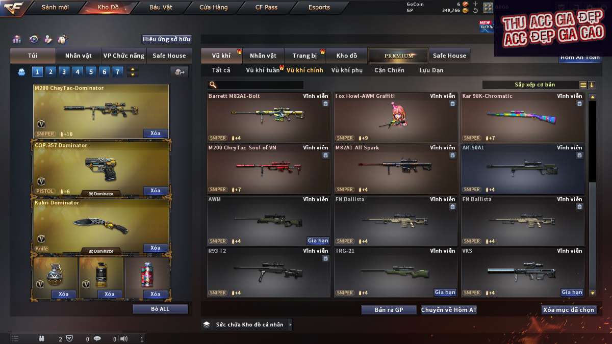 shop acc cf uy tin gia re